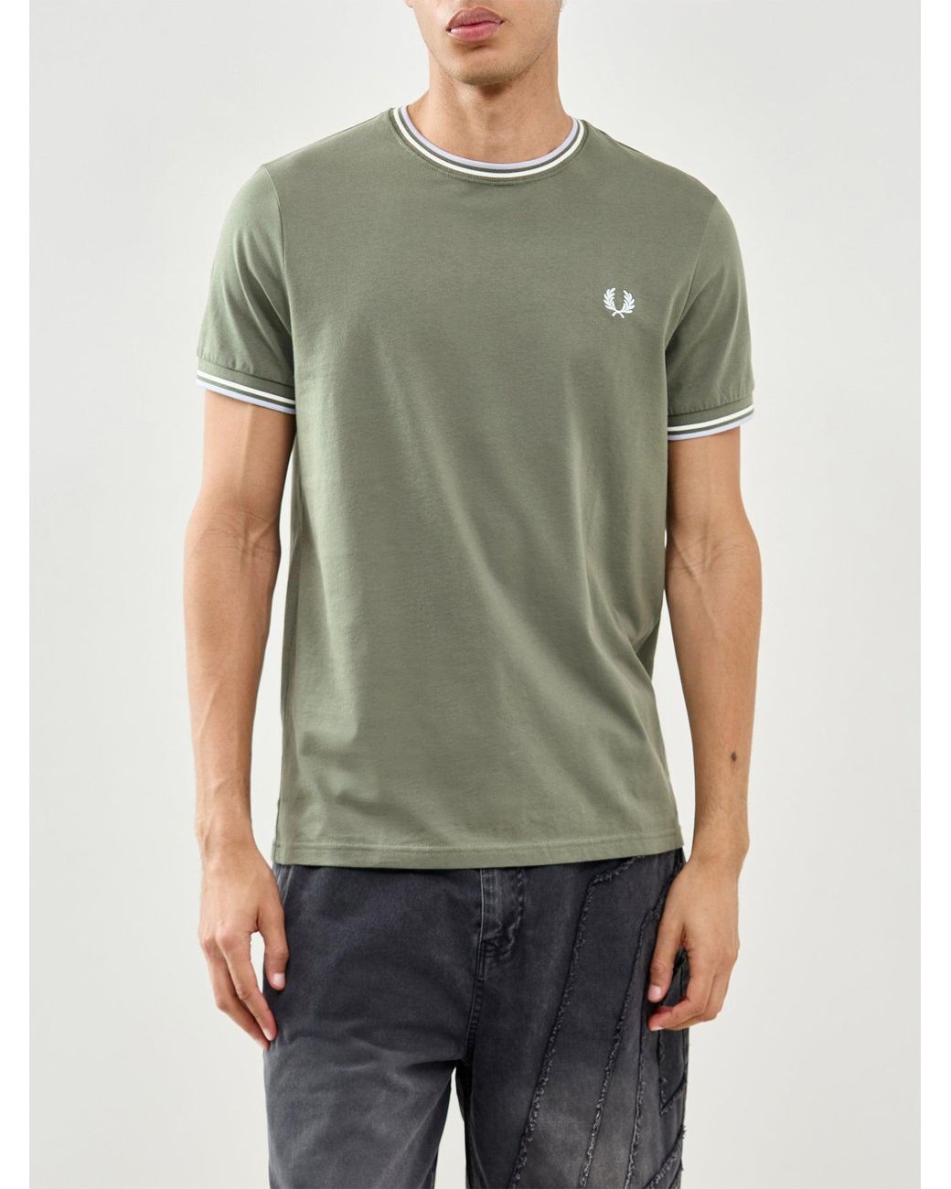 Fred Perry Green Twin Tipped T-Shirt for men