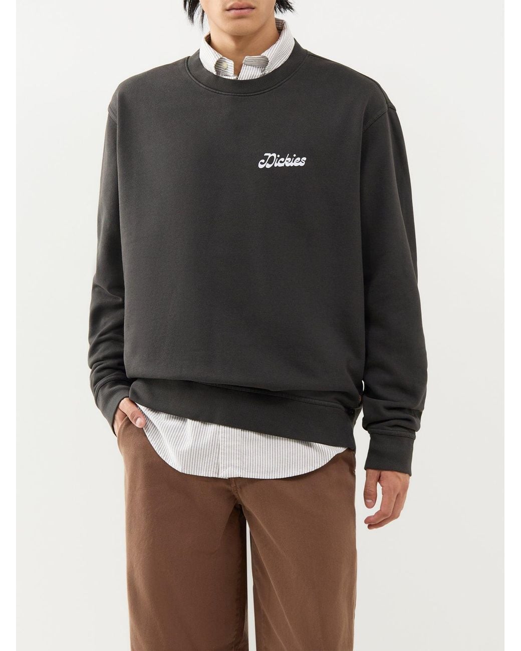 Dickies Black Cornville Crew Neck Sweatshirt for men