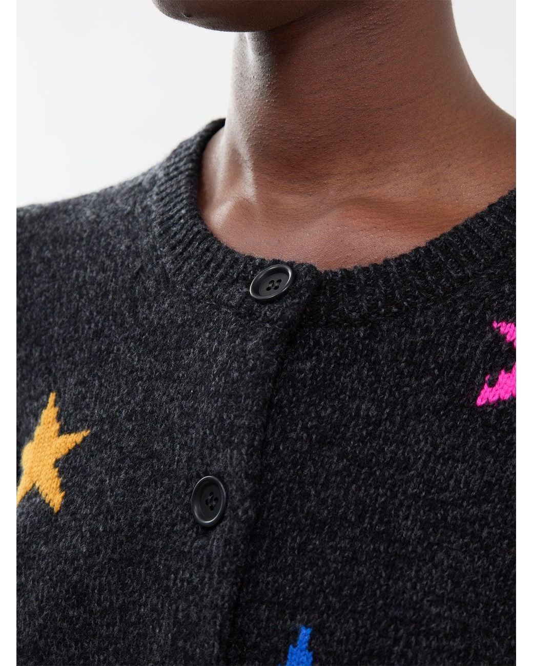 Chinti & Parker Blue Star Round Neck Cardigan