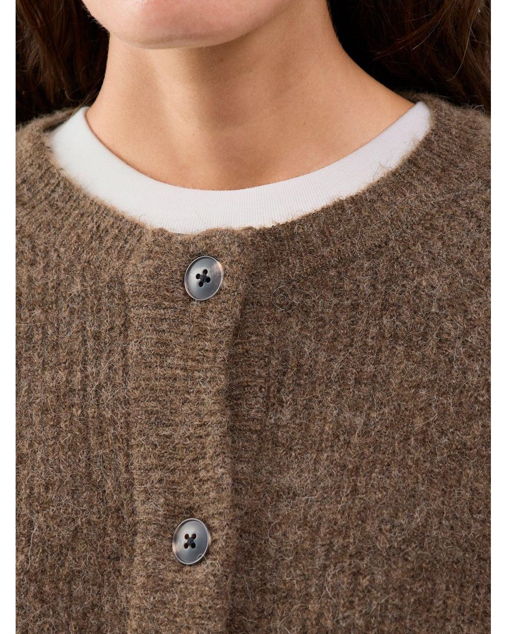 SELECTED Brown Lulu Knit Short Cardigan