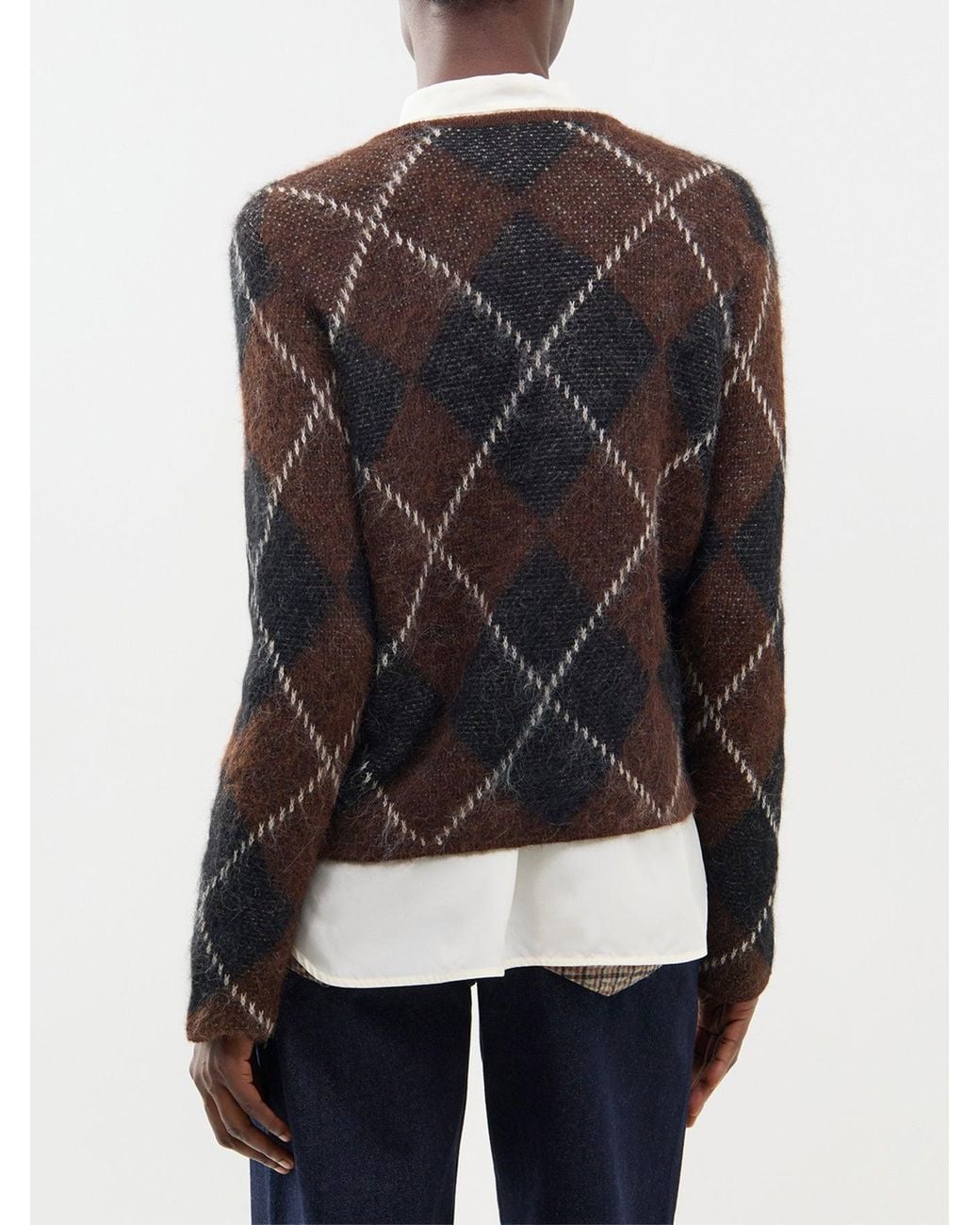 ONLY Black Blend Argyle Cardigan