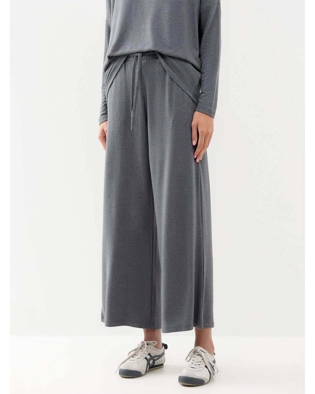 Soya Concept Gray Biara 74 Blend Wide-Leg Trousers