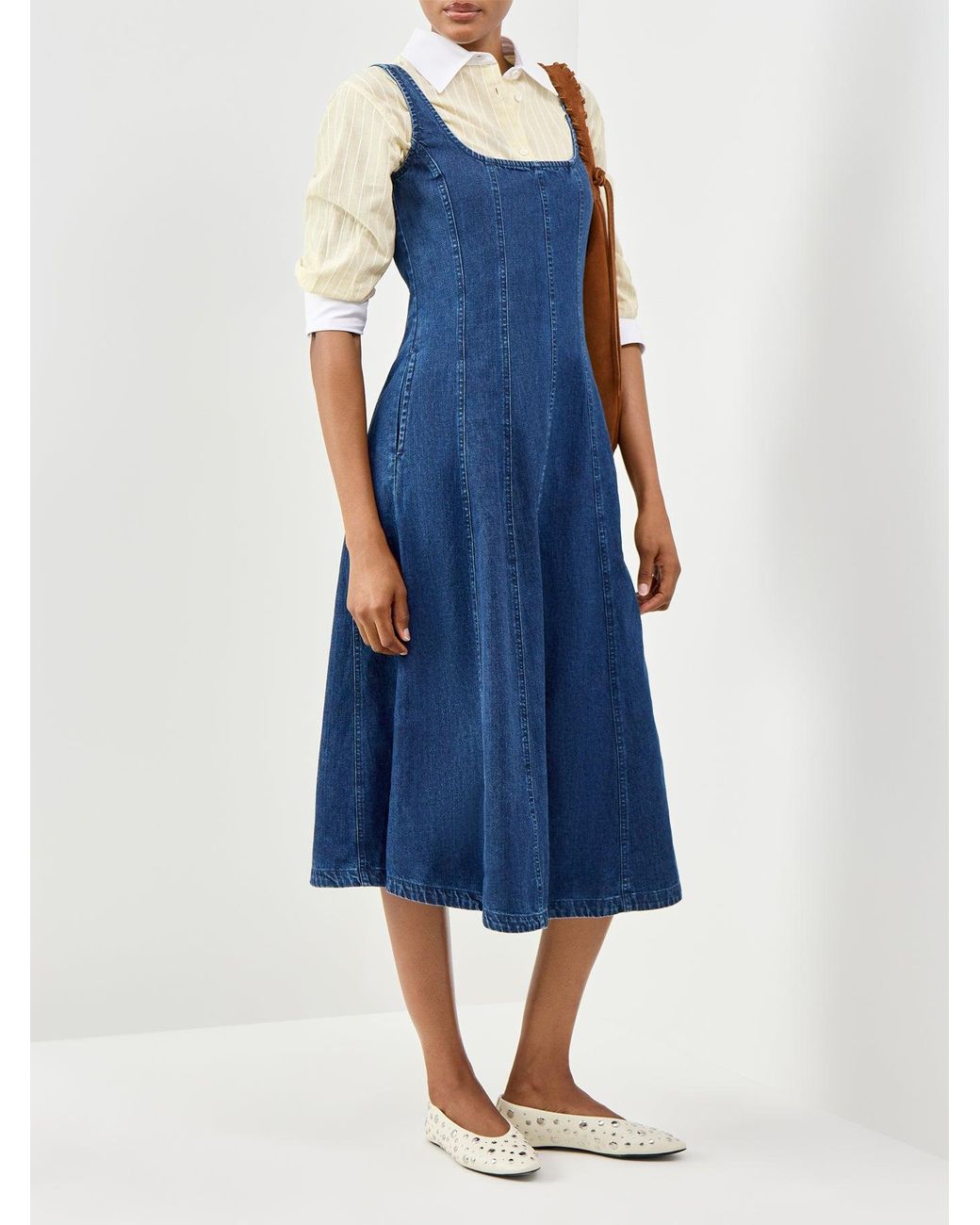 Nobody's Child Blue Rowe Denim Midi Dress