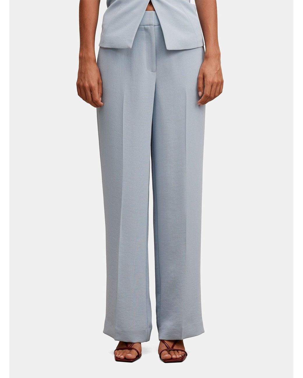 Forever New Blue Dani Straight Leg Trousers