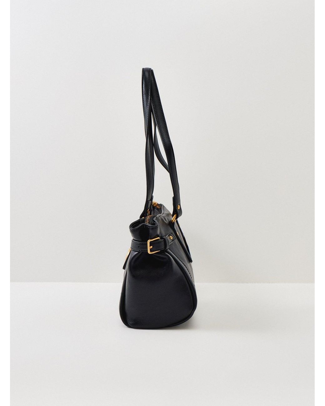 JW PEI Black Yvette Elongated Tote Bag