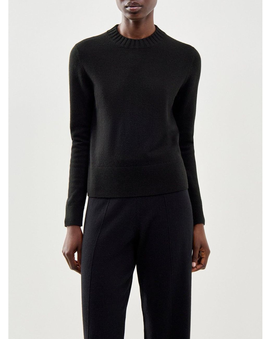 Chinti & Parker Black Cropped Sporty Sweater