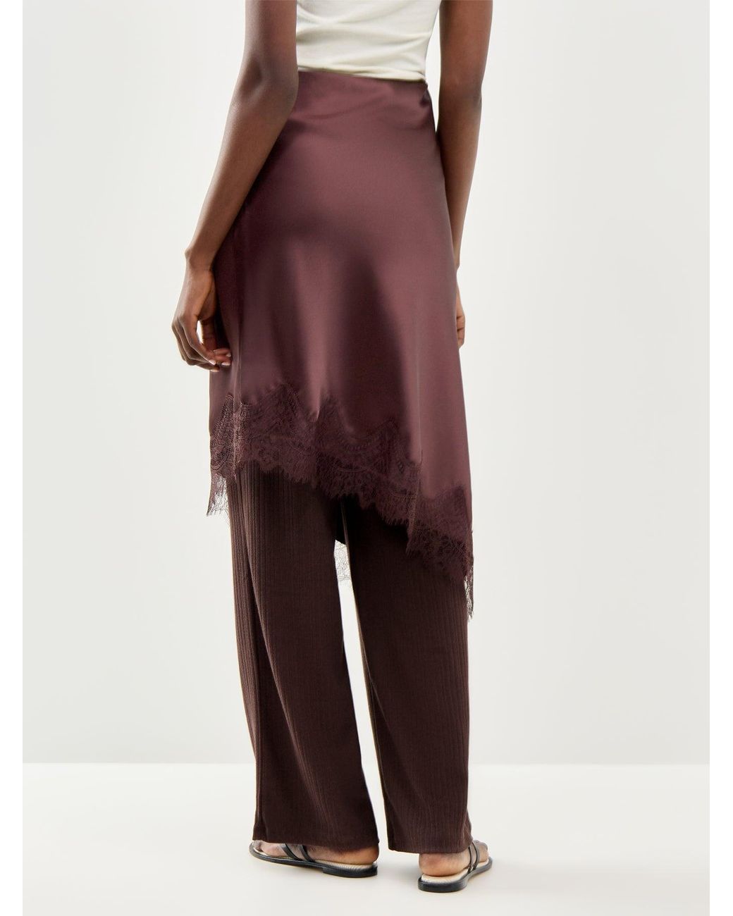 ONLY Purple Faraya Lace Skirt