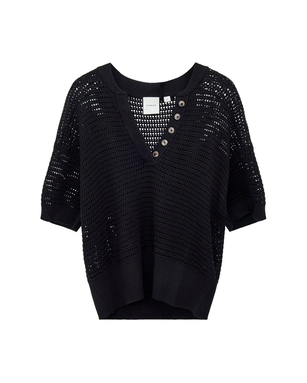 Varley Blue Callie Knit Top