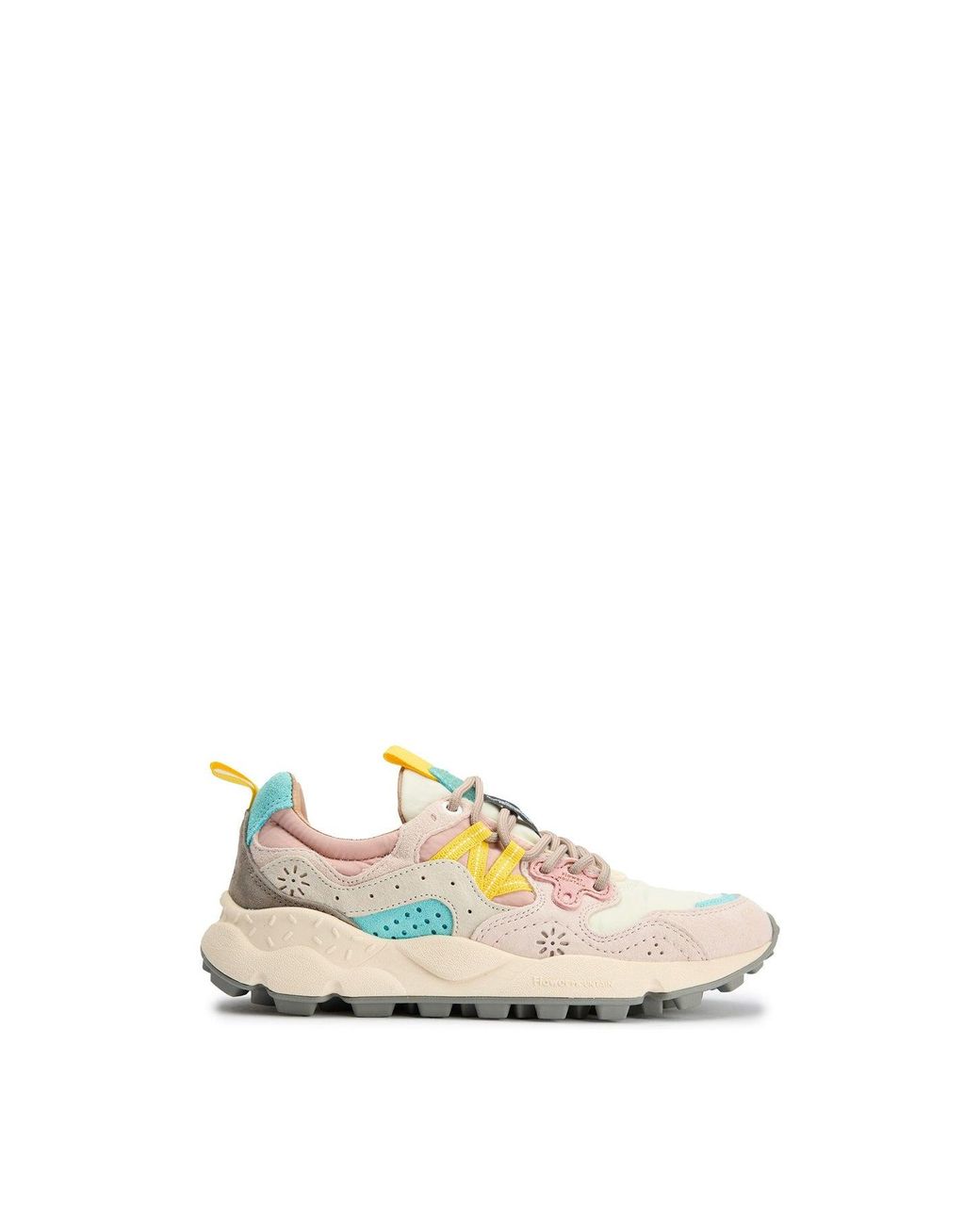 Flower Mountain White Yamano 3 Suede Trainers Lilac for men