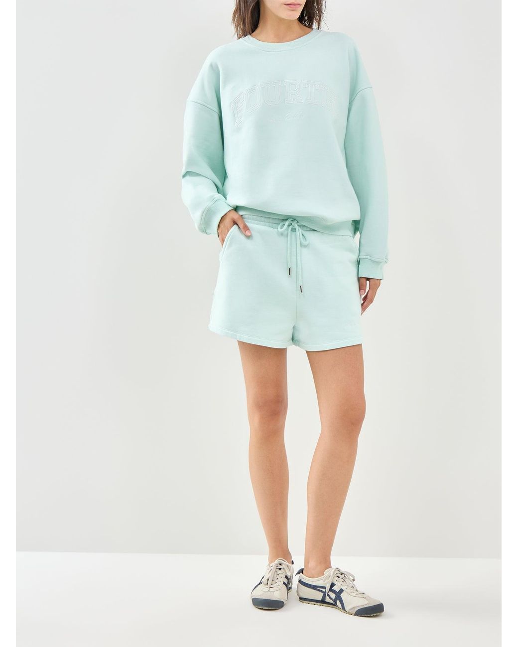 4th & Reckless Blue Clover Sweat Shorts