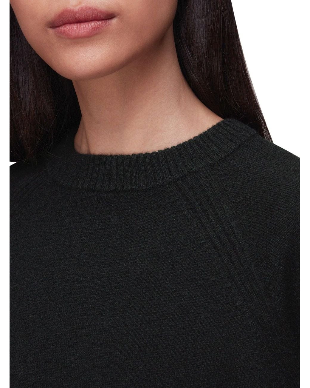 Whistles Black Women's Ultimate Cashmere Crew Neck