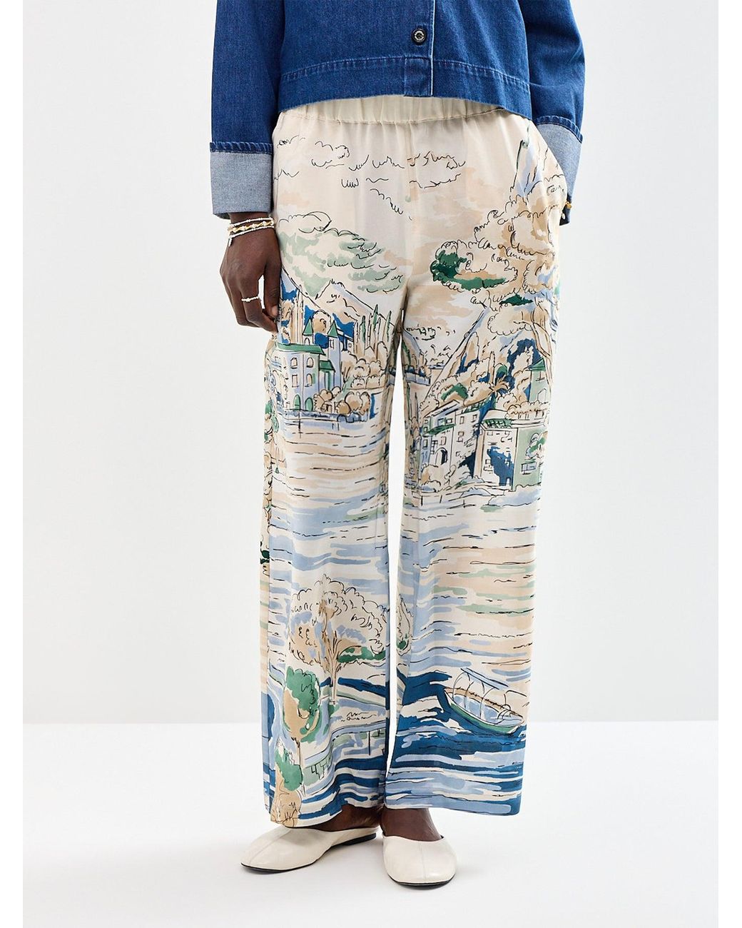 Weekend by Maxmara Blue Curva Trousers