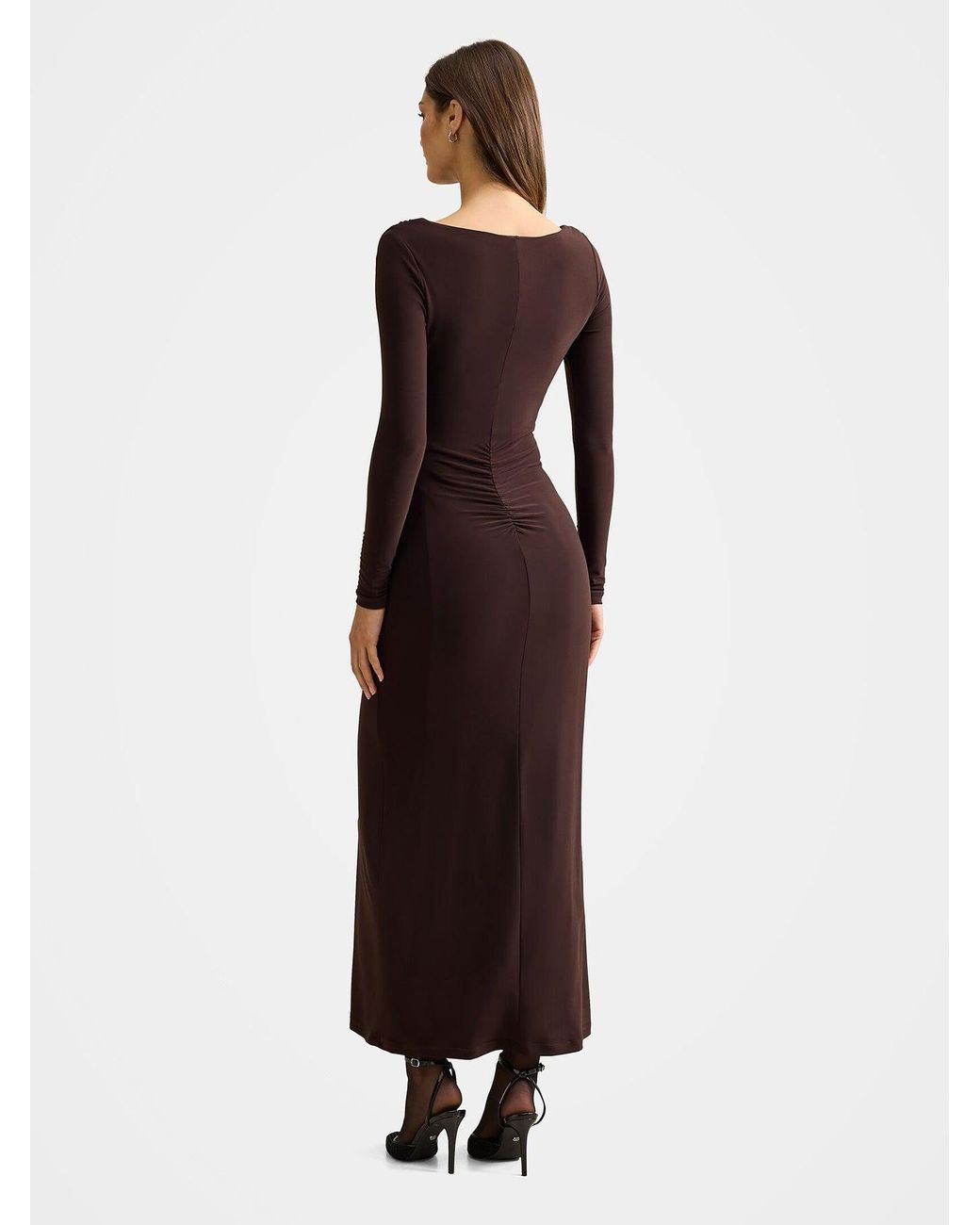 Forever New Brown Cherie Jersey Maxi Dress