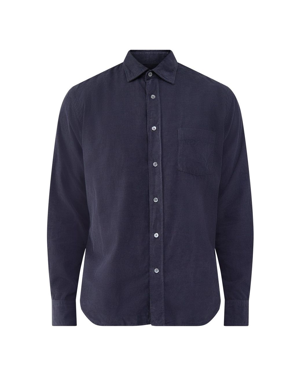 Hartford Blue Paul Baby Cord Shirt for men