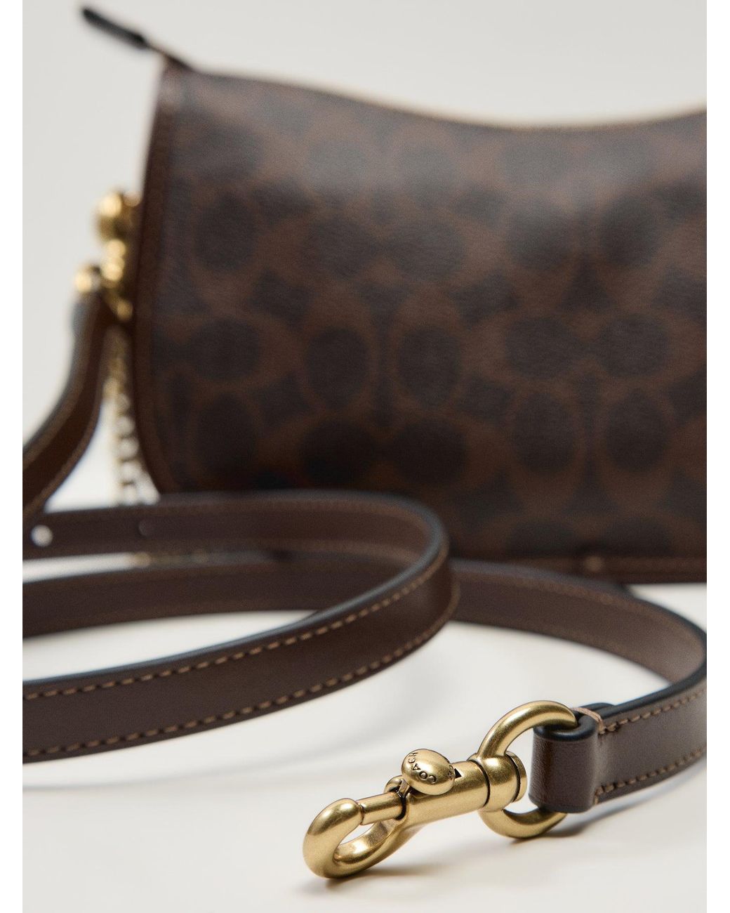 COACH Natural Waverly Signature Canvas Shoulder Bag Maple