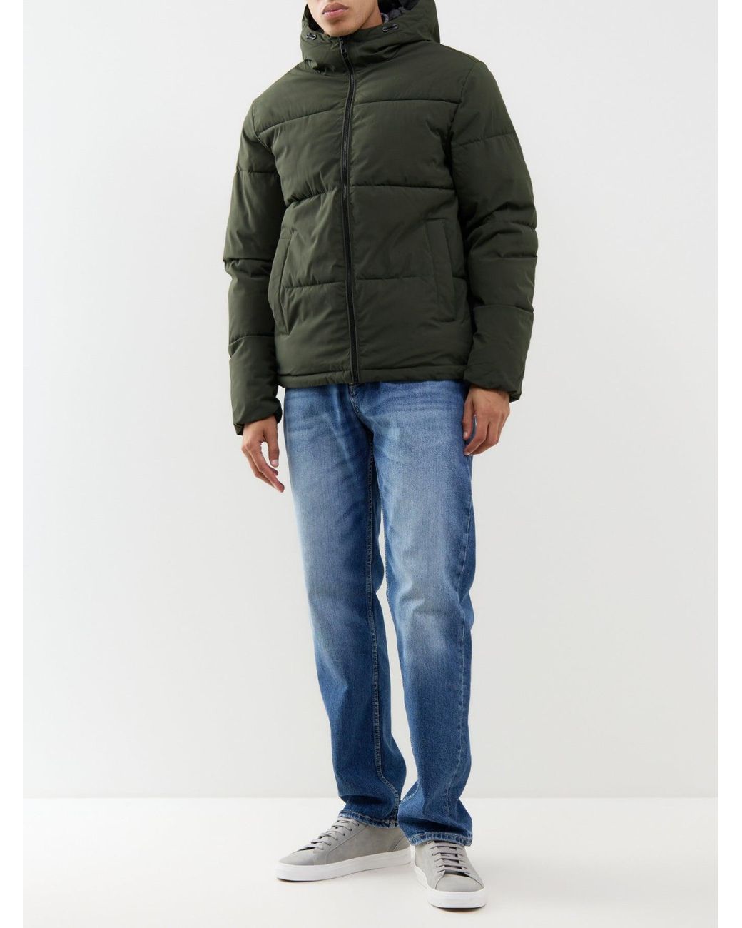 Jack & Jones Green Galaxy Puffer Jacket for men