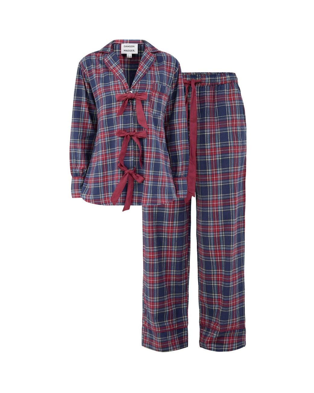 Damson Madder Blue Antonella Flannel Pyjama Set