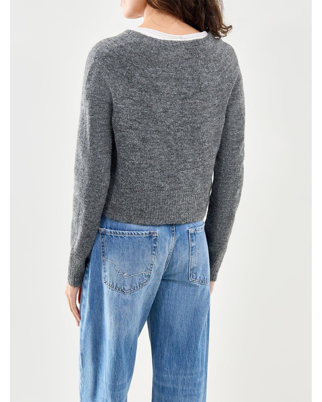 Free People Gray School Girl Cardigan