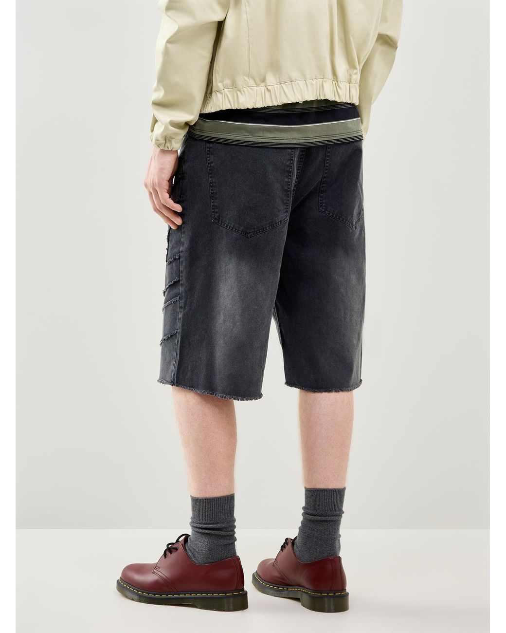Umbro Gray Washed Drill Shorts for men