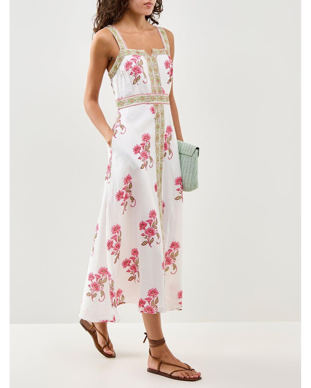 Aspiga Pink Margaritte Block Print Dress
