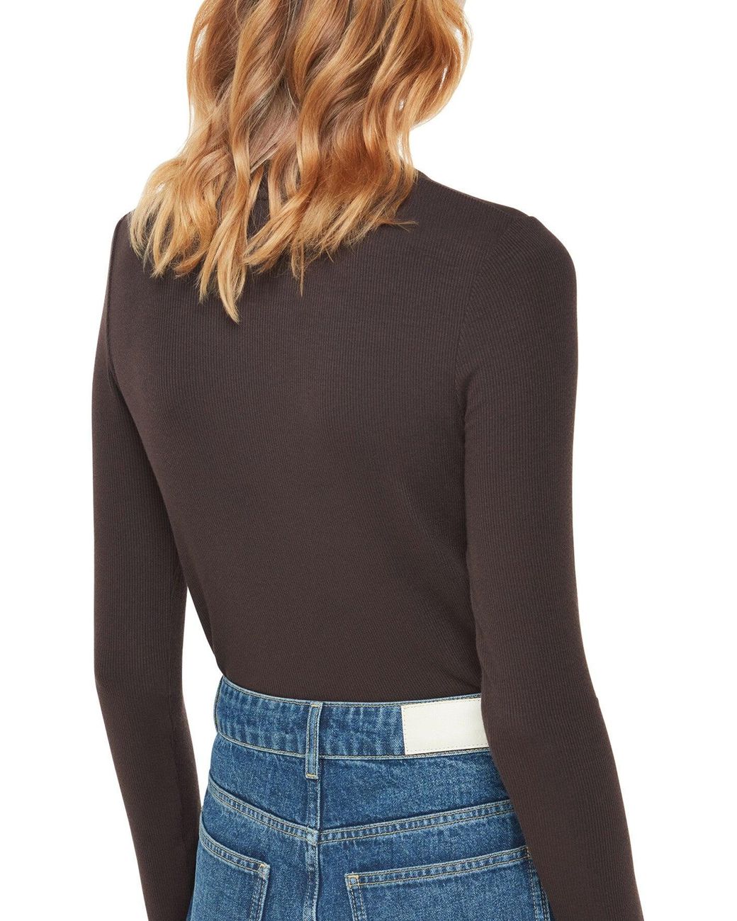 Whistles Black Women's Essential Ribbed Crew