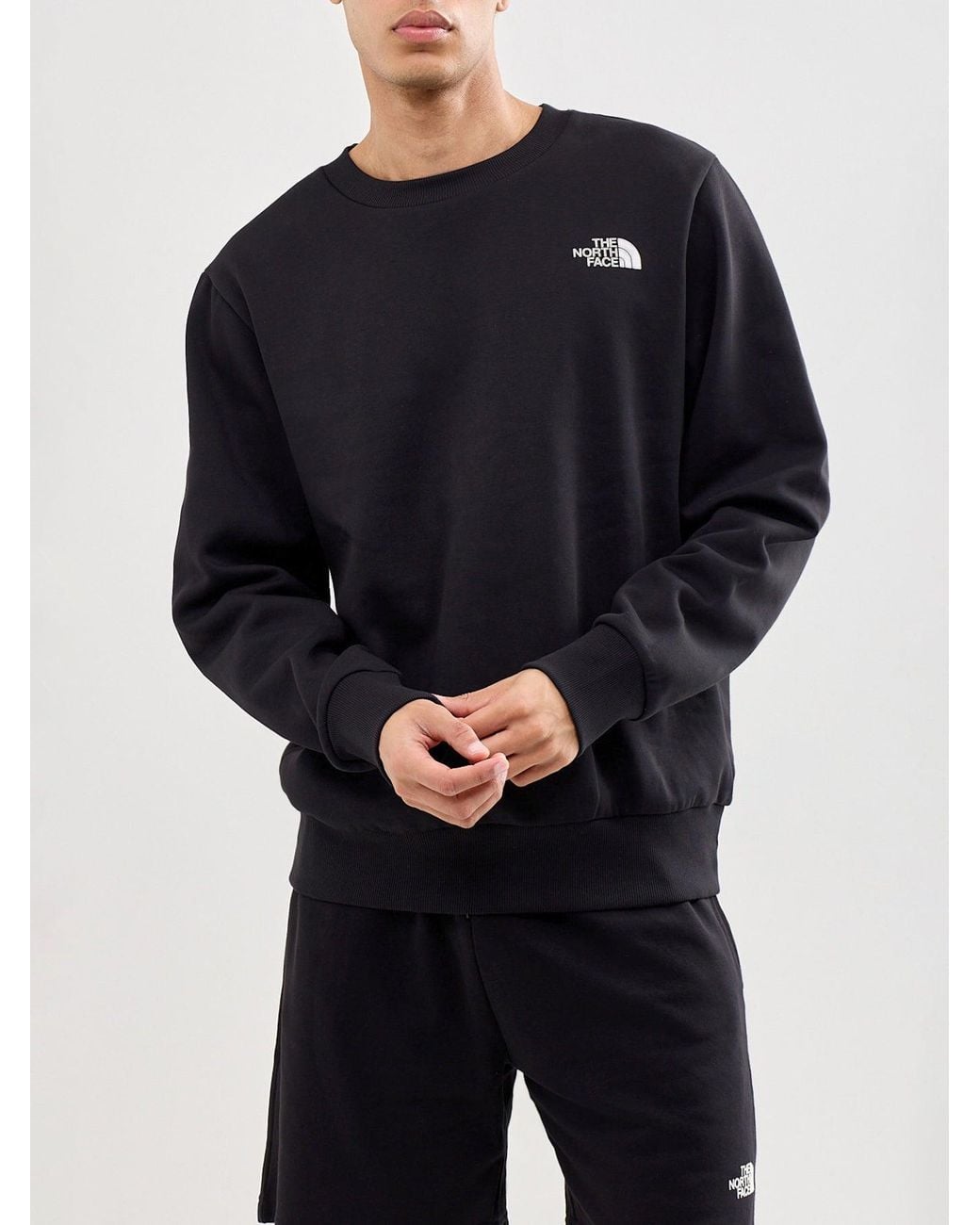 The North Face Black Simple Dome Crew Neck Sweatshirt for men
