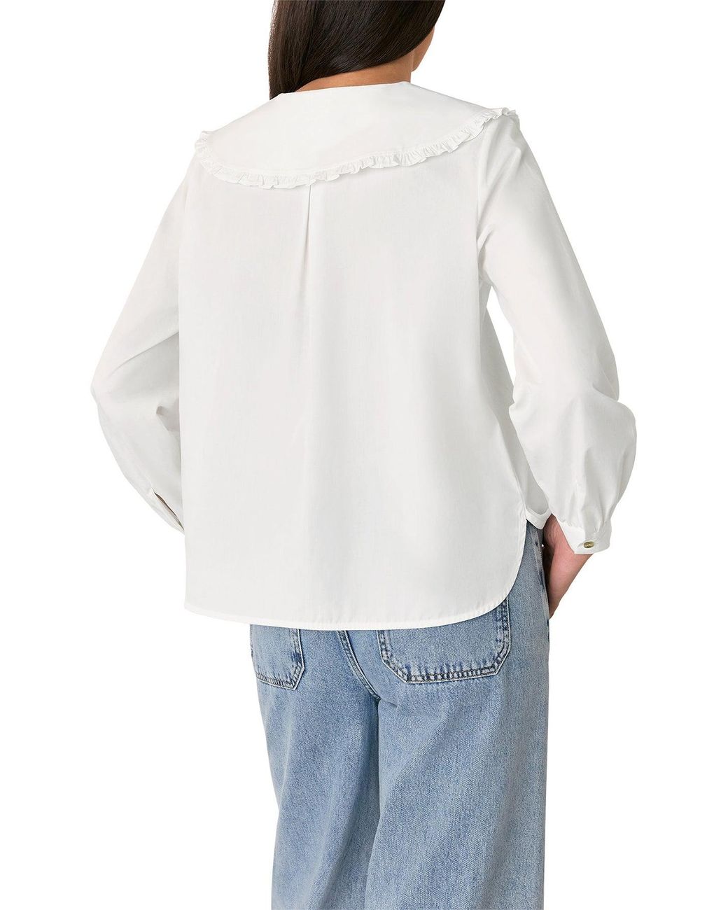 Whistles White Collar Detail Top