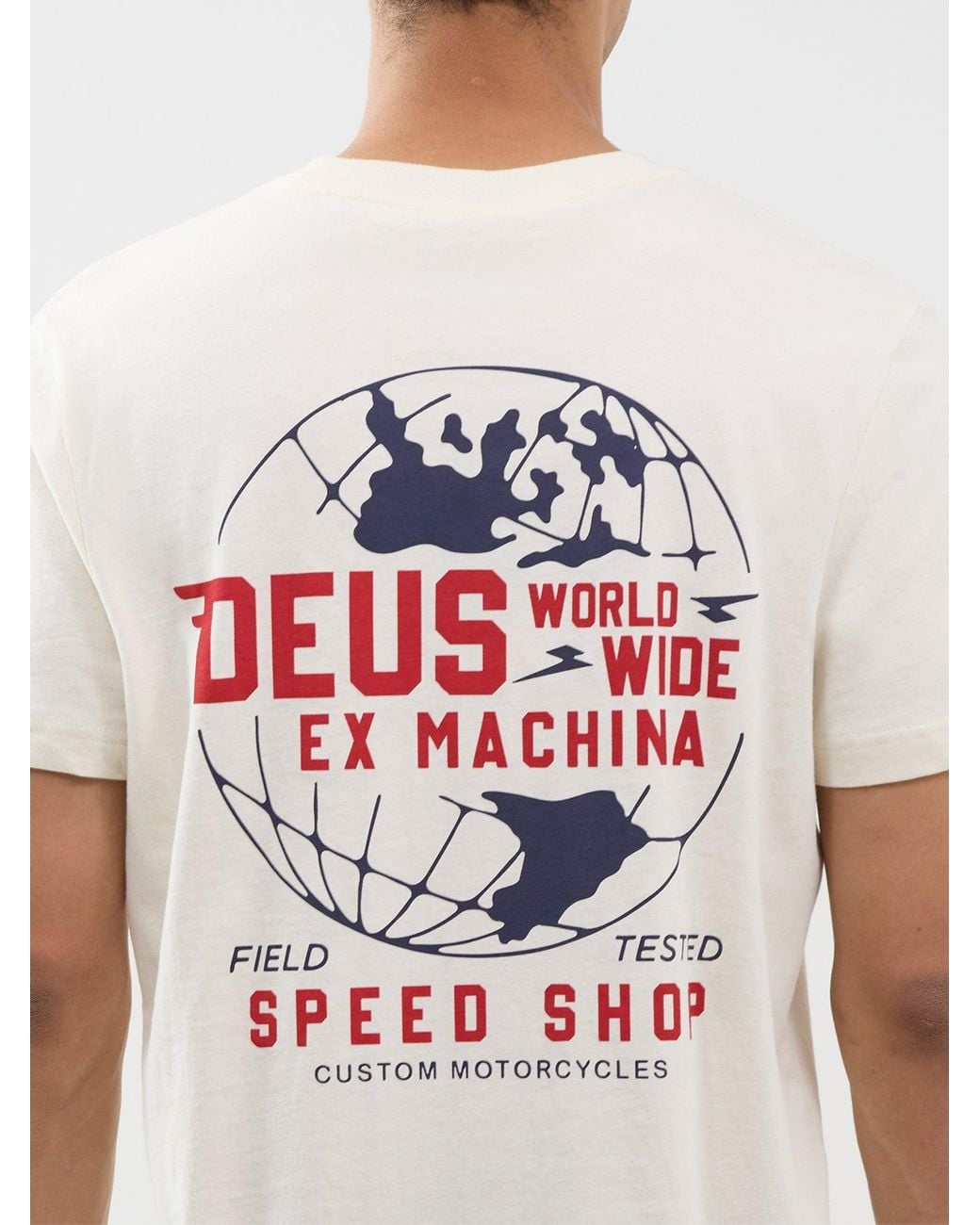DEUS White Global Spark Recycled Blend T-Shirt for men