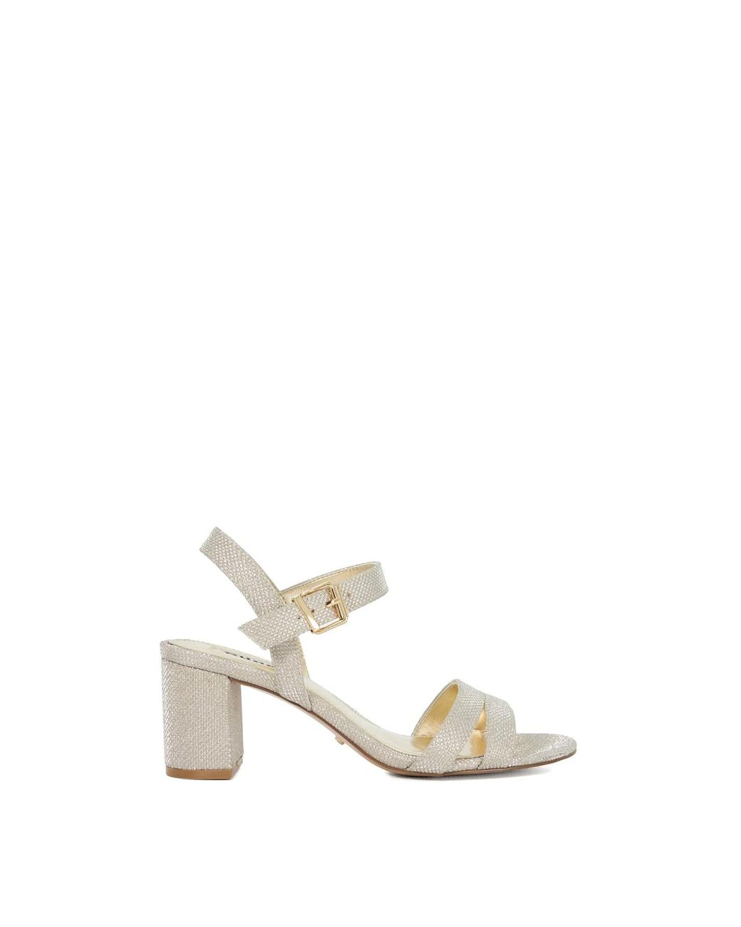 Dune White Merisa Embellished Sandals