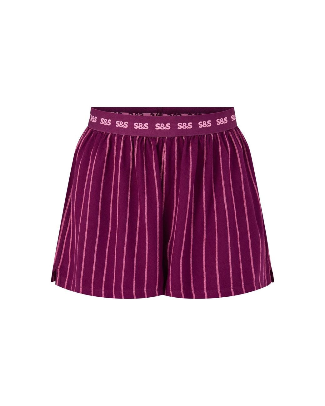 Stripe & Stare Purple Ecovero Pyjama Shorts – Cherry & Stripe