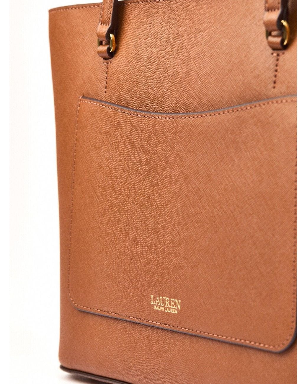 Ralph Lauren Brown Women's Karly Shopper Medium Tote