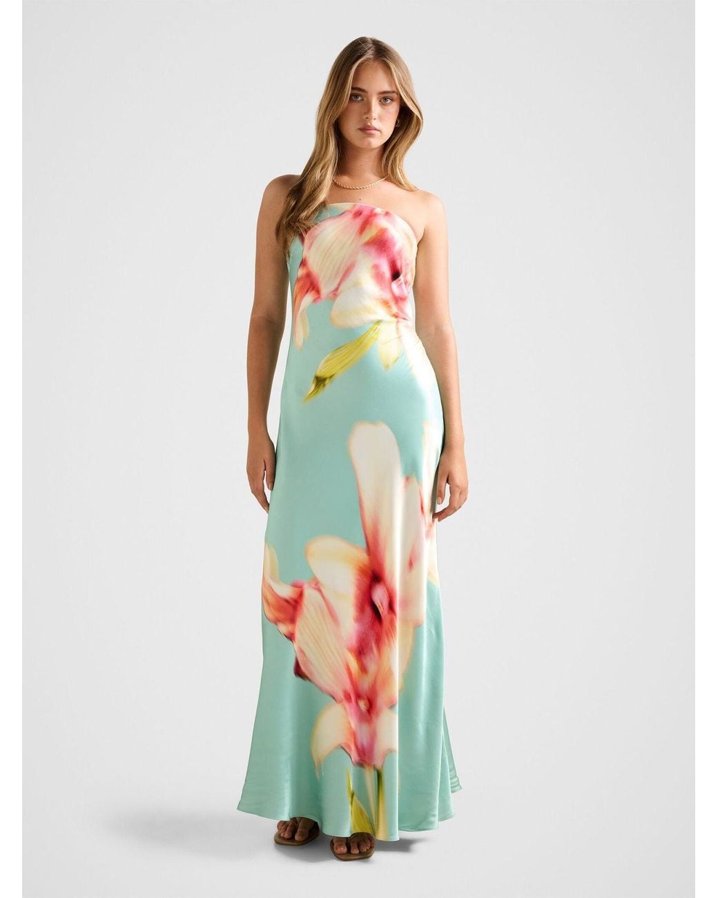 Forever New Green Estelle Strapless Maxi Dress
