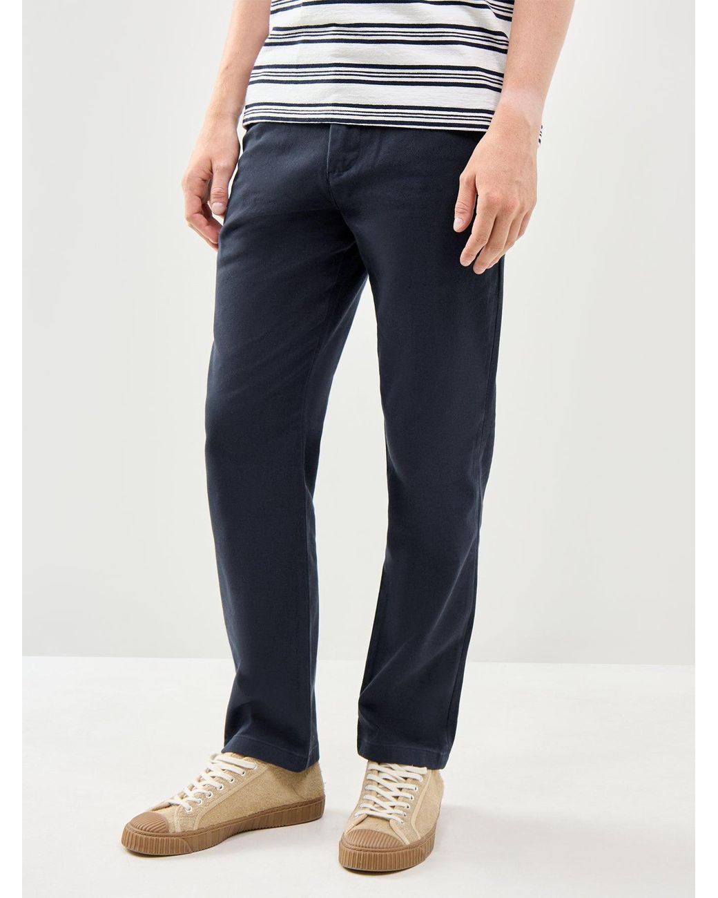 SELECTED Blue Straight Miles Twill Trousers for men