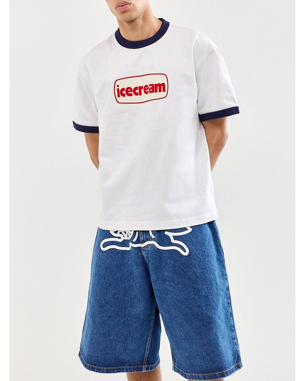 ICECREAM White Ice Cream Tub Ringer T-Shirt for men