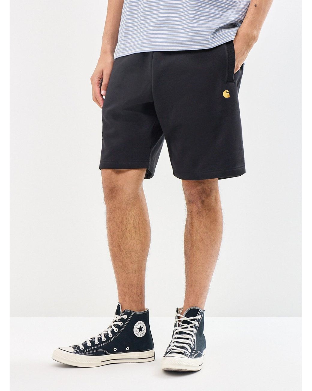 Carhartt Blue Chase Sweat Shorts for men