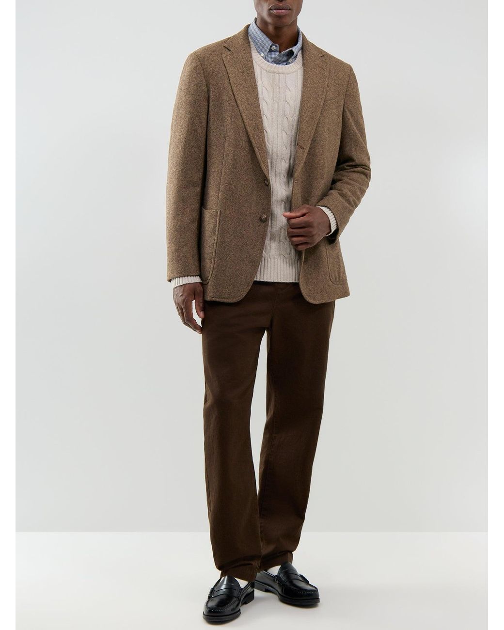 Gant Natural Cable Knit Crew Neck Jumper for men