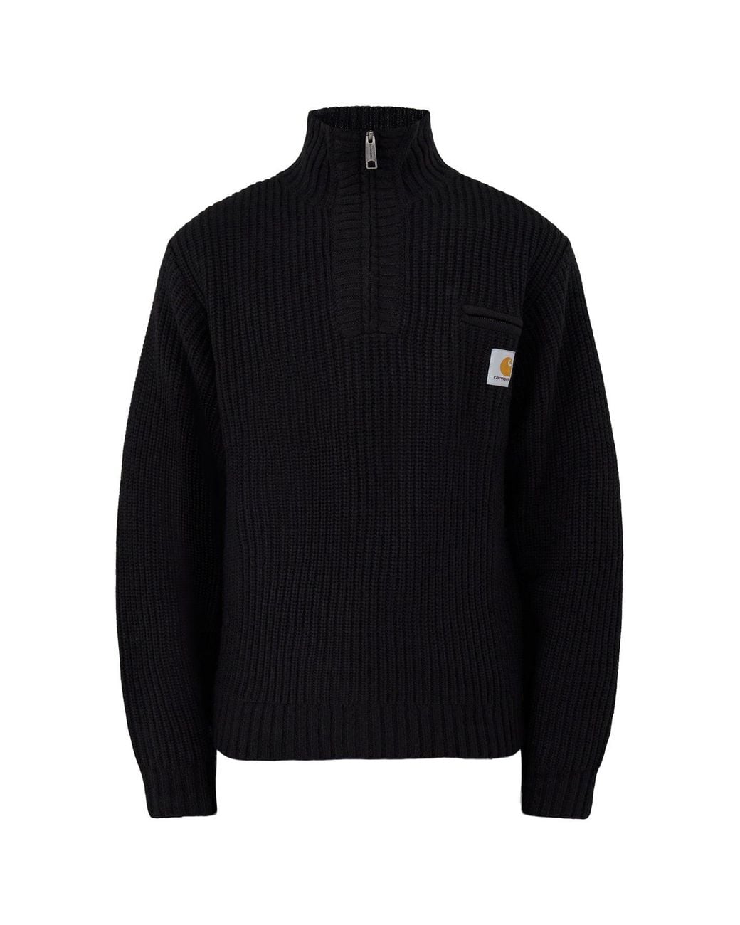 Carhartt Black Detroit Half-Zip Knitted Jumper for men