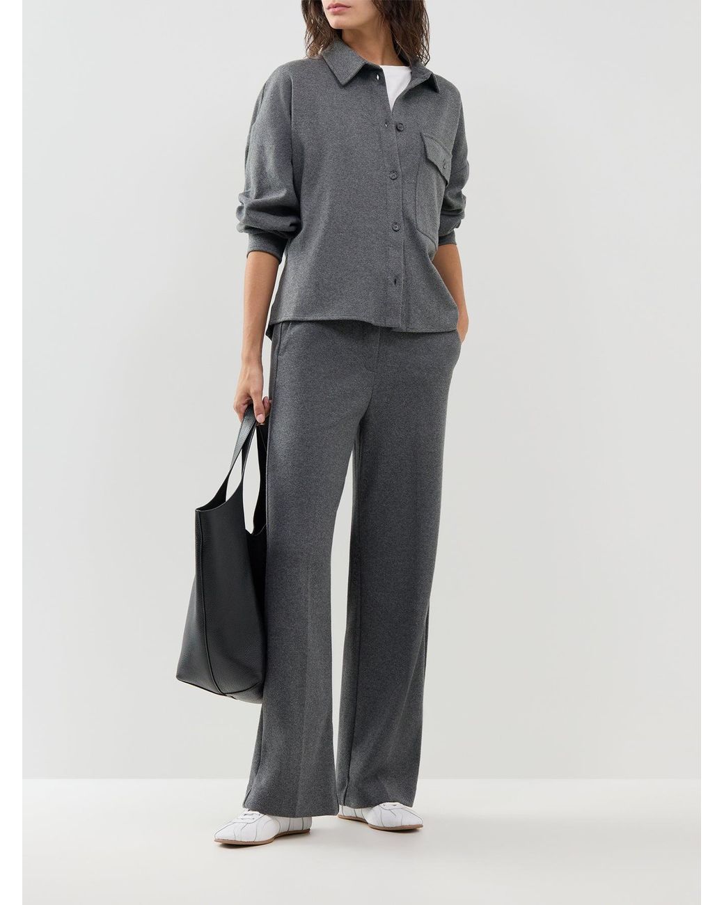 Weekend by Maxmara Gray Orata Straight-Leg Trousers