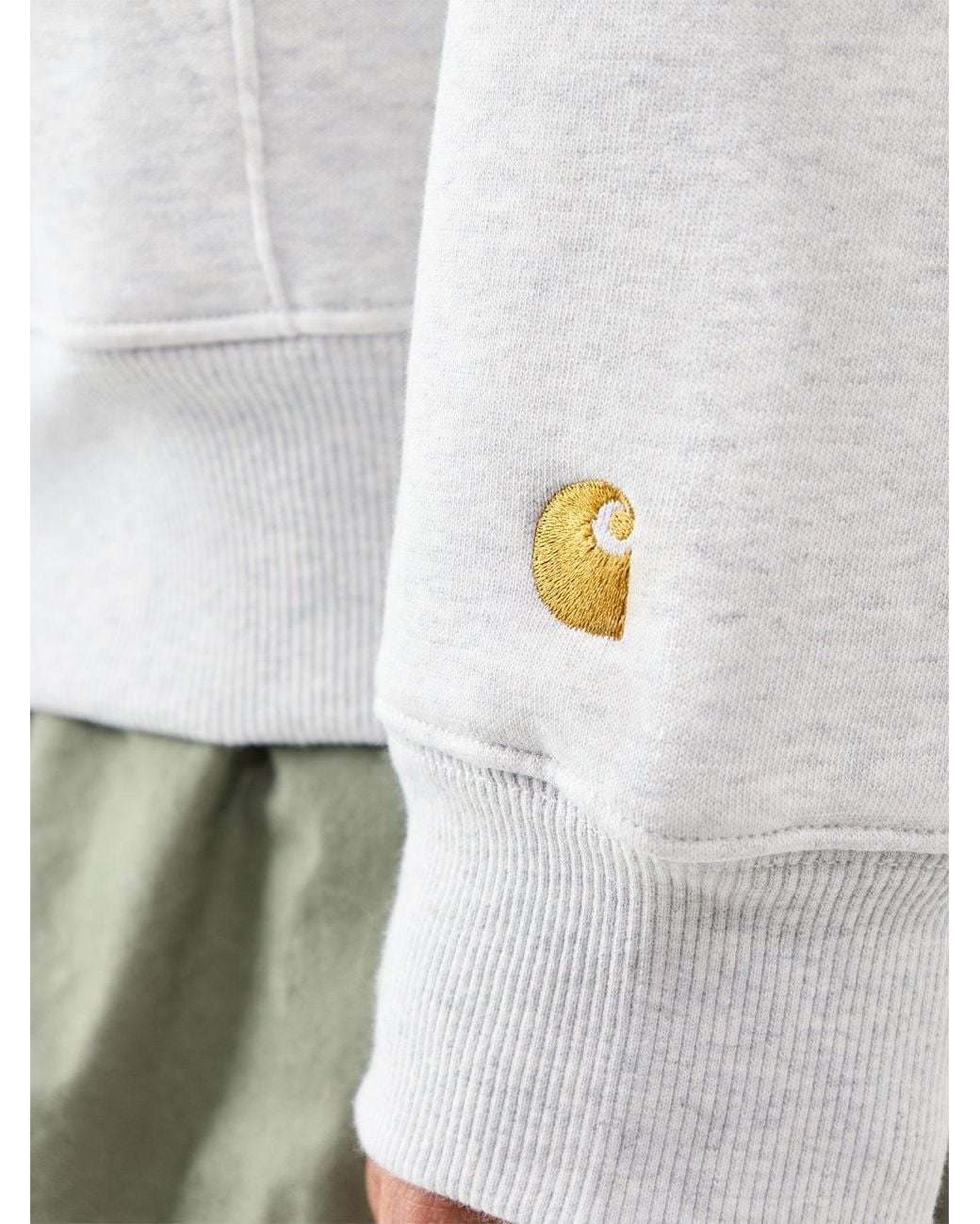 Carhartt White Chase Zip Sweatshirt for men