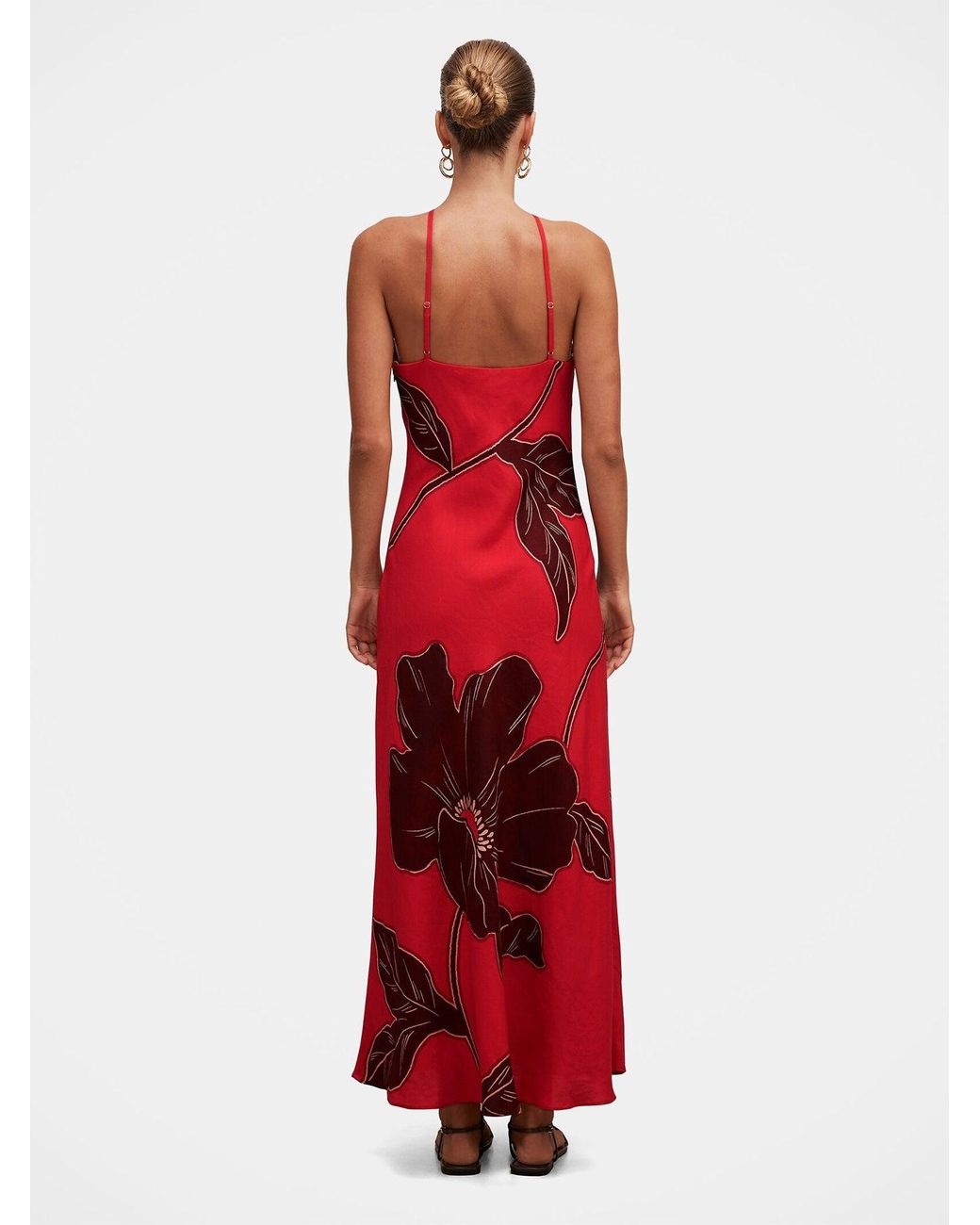 Forever New Red Nova Arrow Neck Maxi Dress