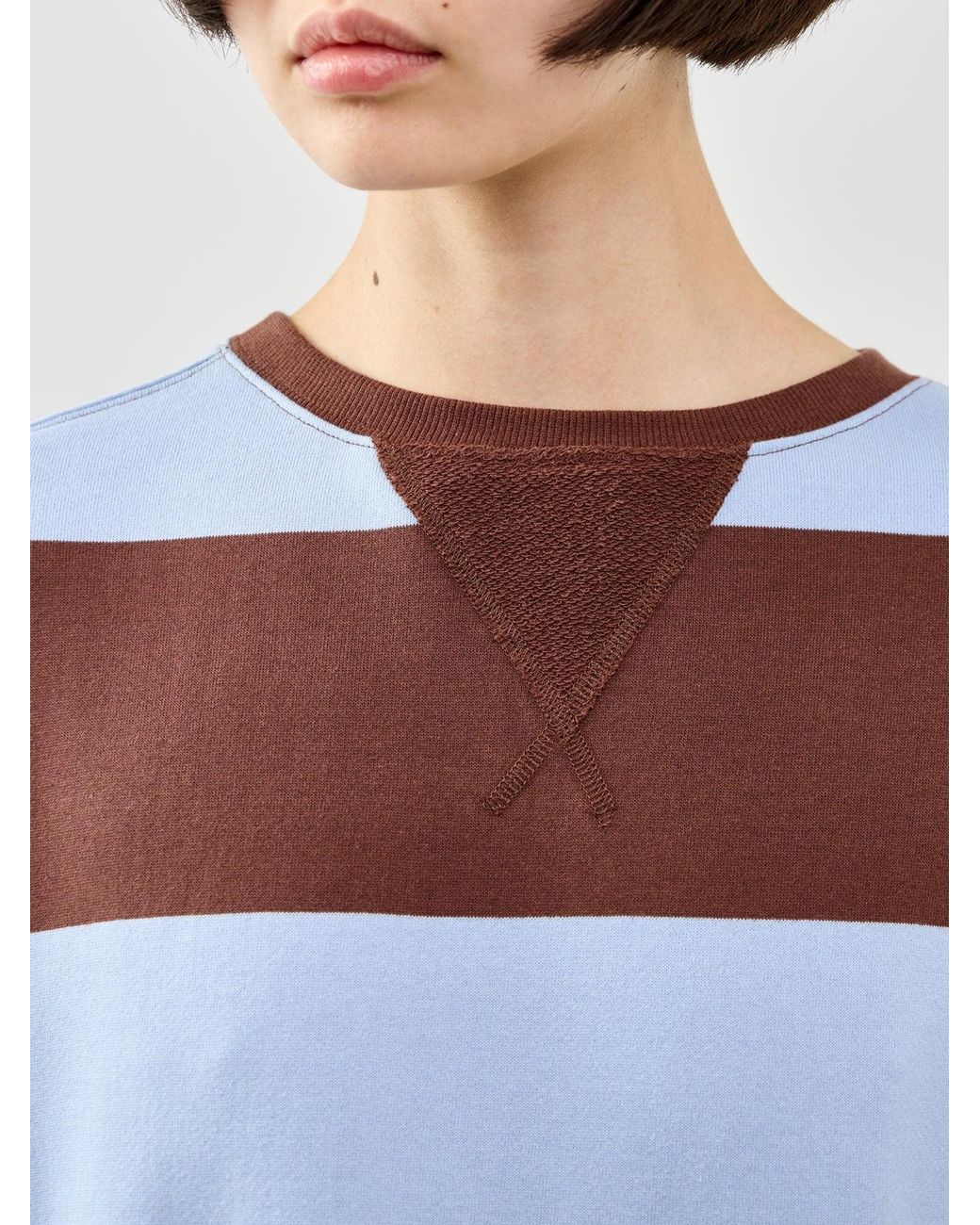 Free People Multicolor Classic Stripe Crew Sweatshirt