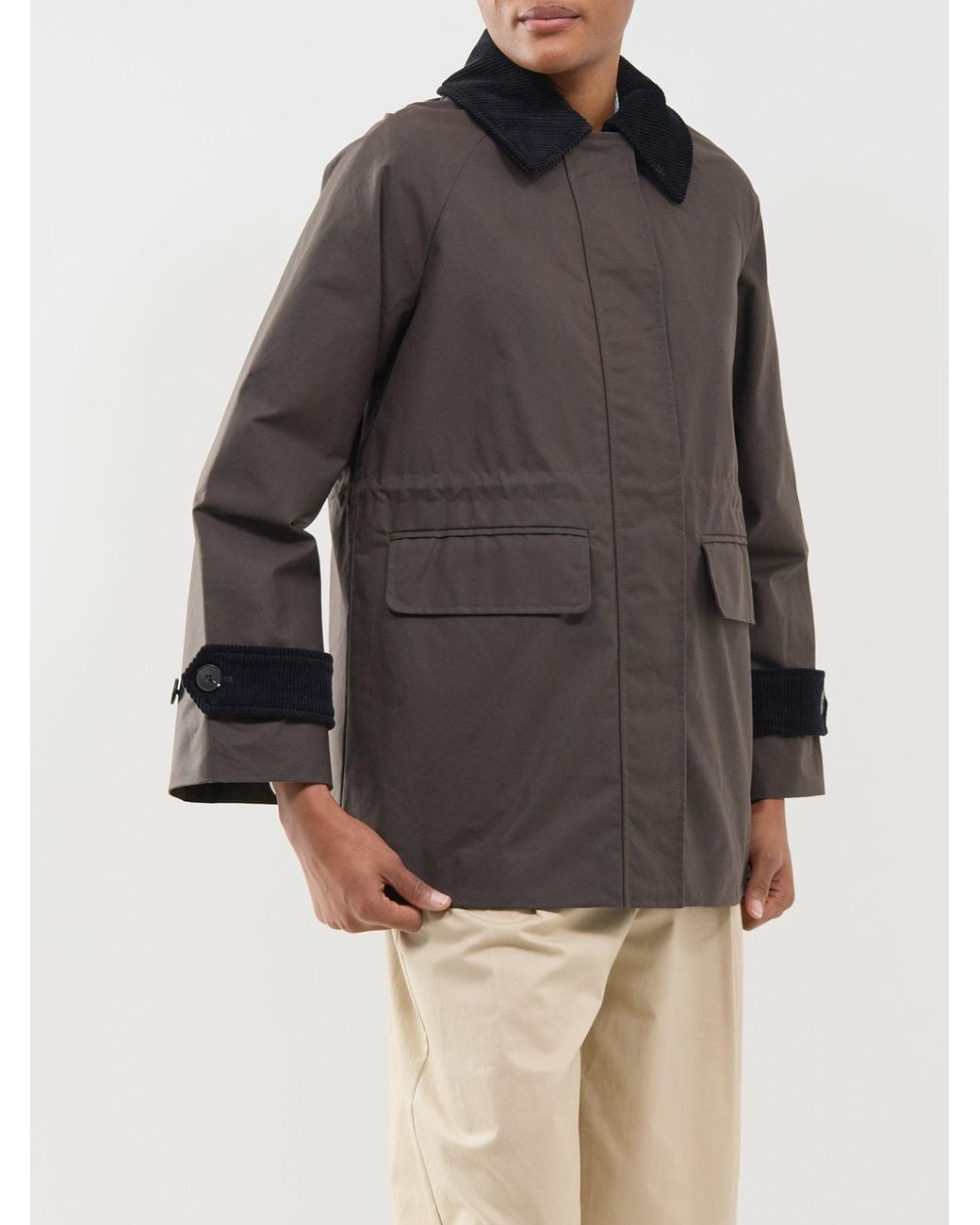 SELECTED Gray Organic Wilma Waxed Jacket