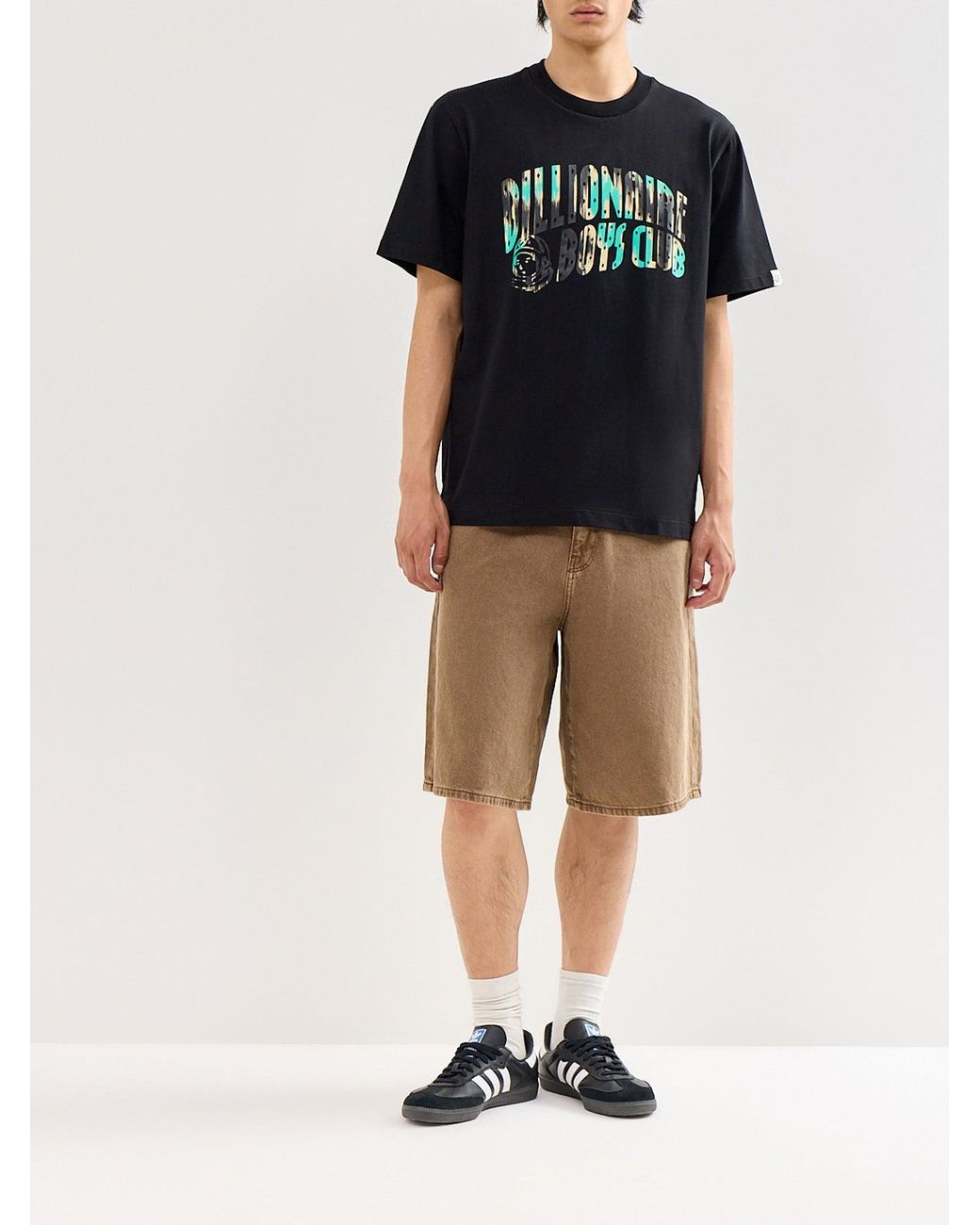 BBCICECREAM Black Leopard Camo Arch Logo T-Shirt for men