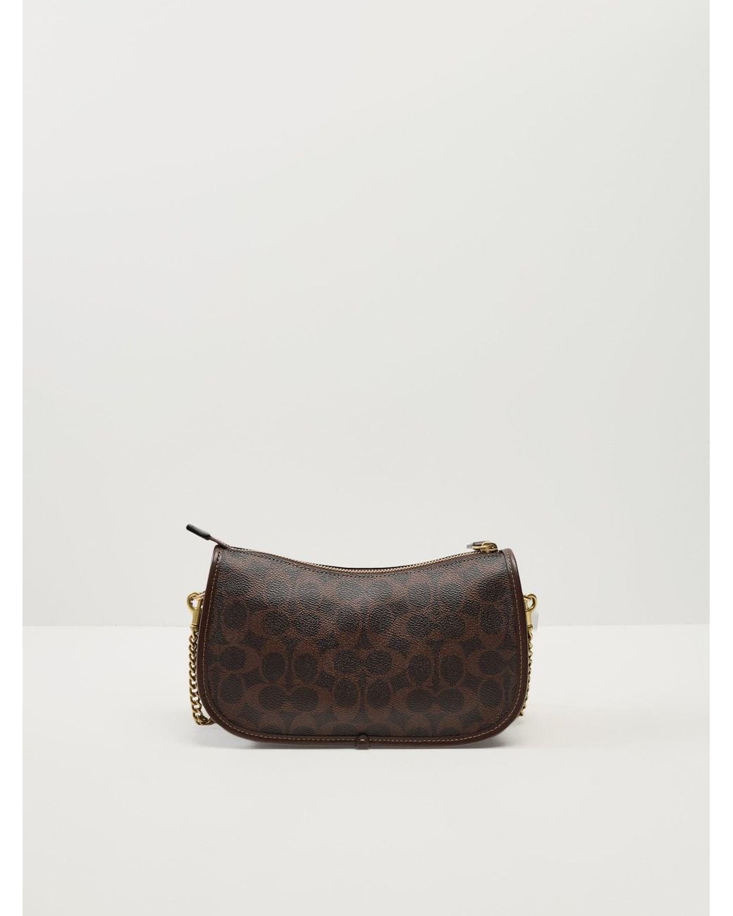 COACH Natural Waverly Signature Canvas Shoulder Bag Maple