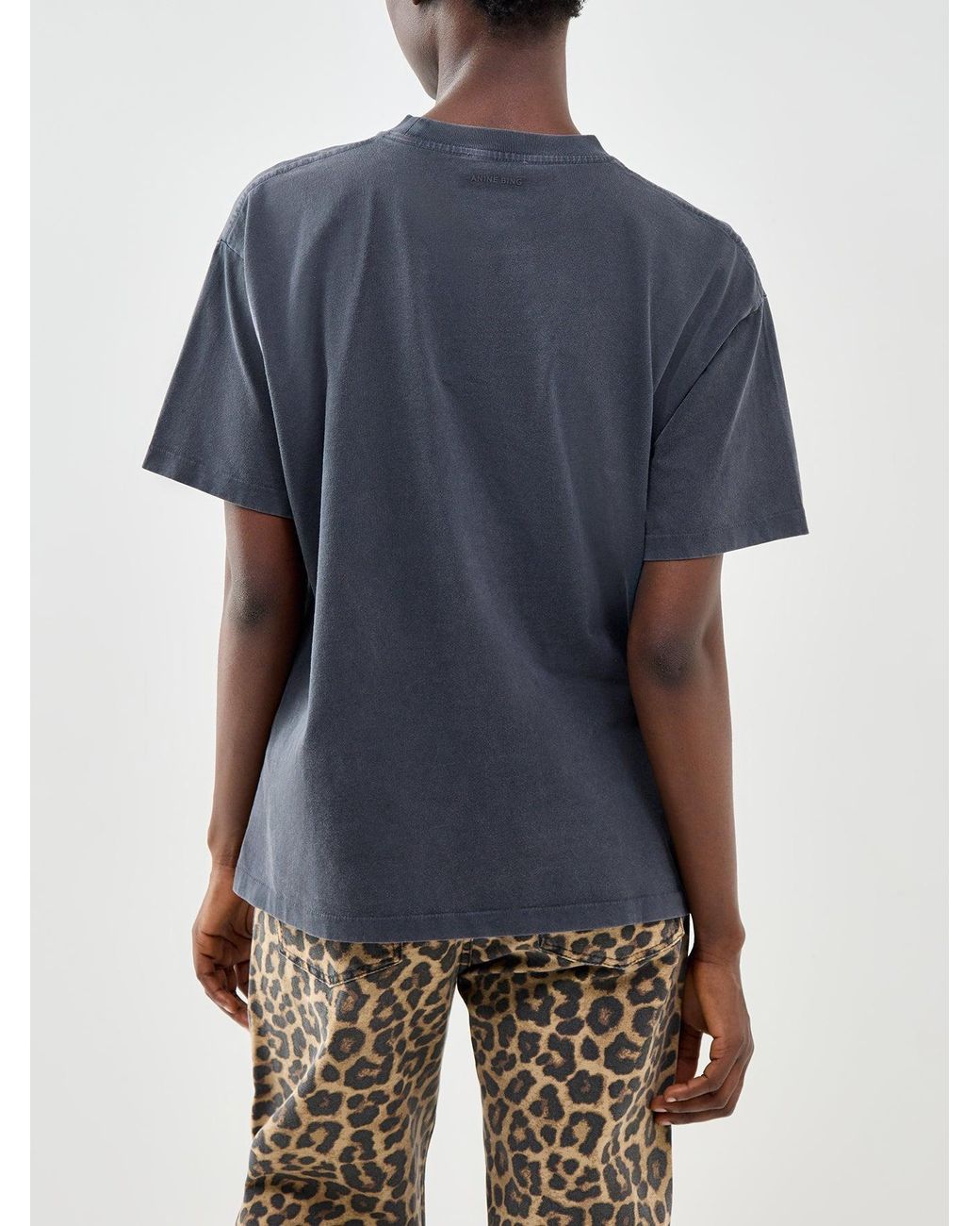 Anine Bing Blue Cade Leopard T-Shirt