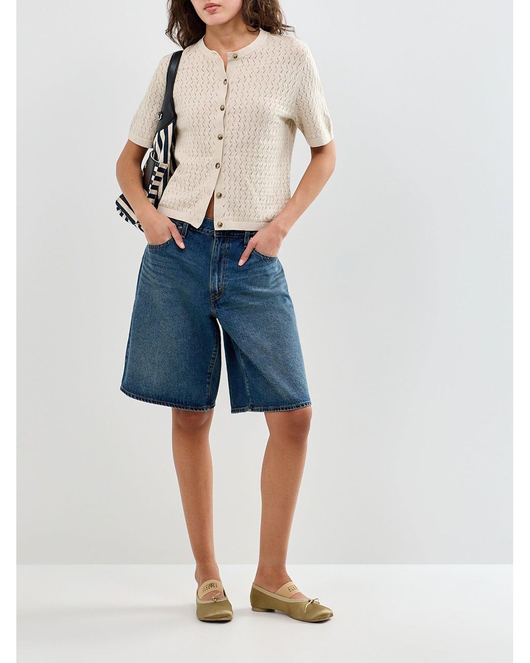 SELECTED White Slfmattis 2/4 Blend Cardigan Noos