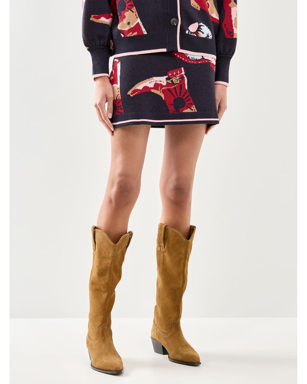 Never Fully Dressed Black Cowboy Boots Jake Skirt