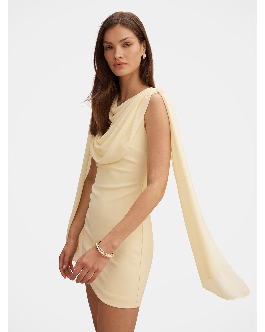 Forever New Natural Bowie Mini Dress With Shawl