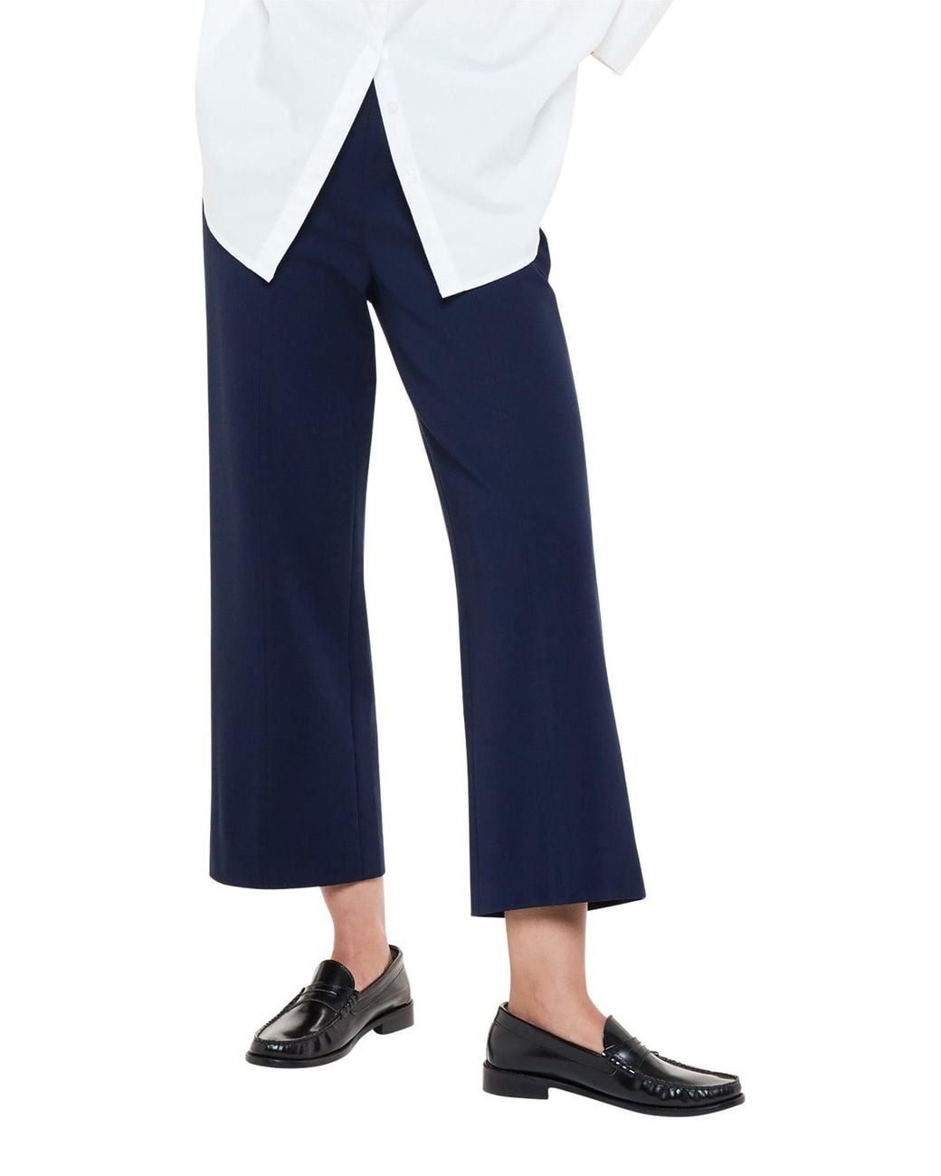Whistles Blue Camilla Wide Leg Trouser