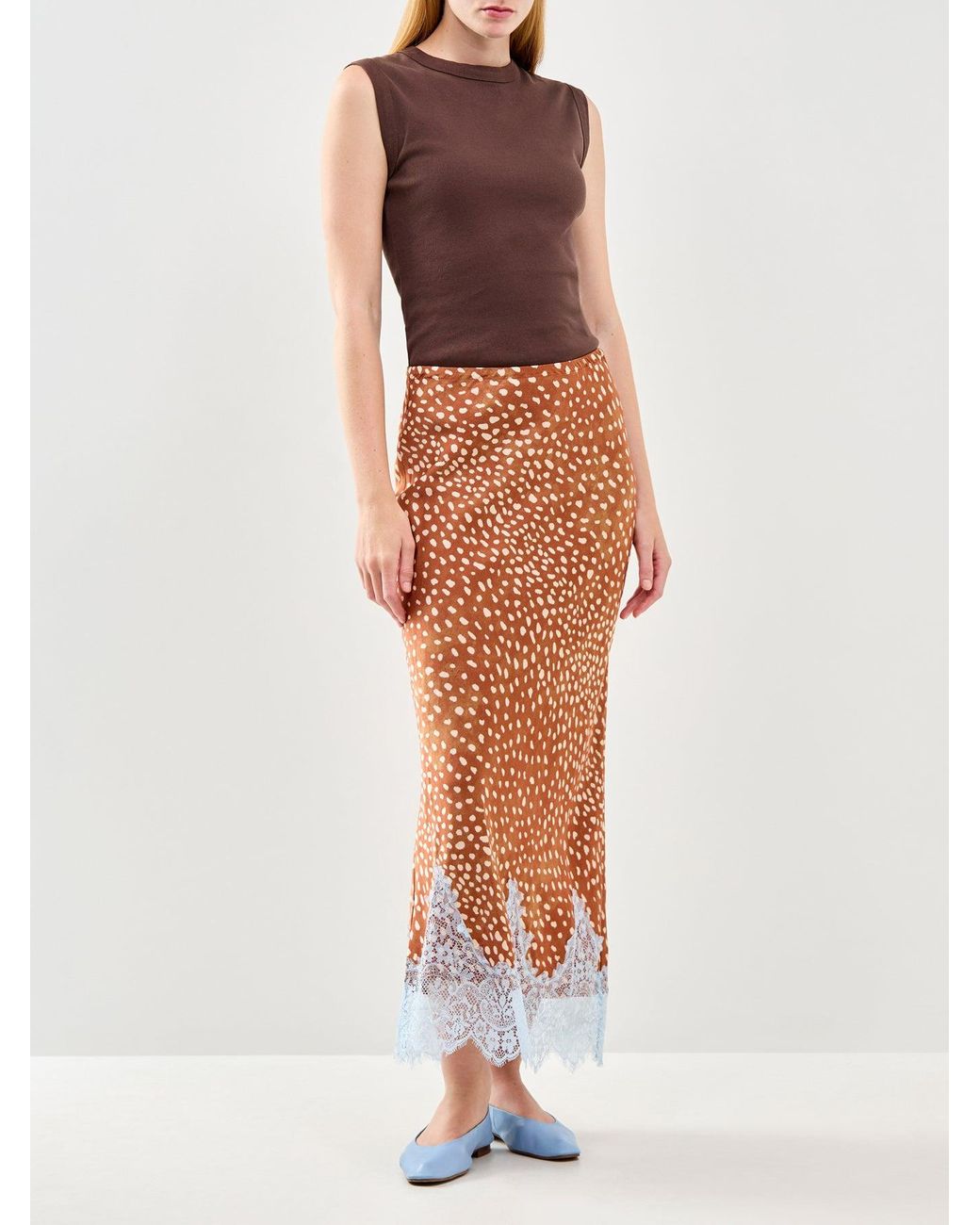 Never Fully Dressed Orange Deer Maeva Maxi Skirt